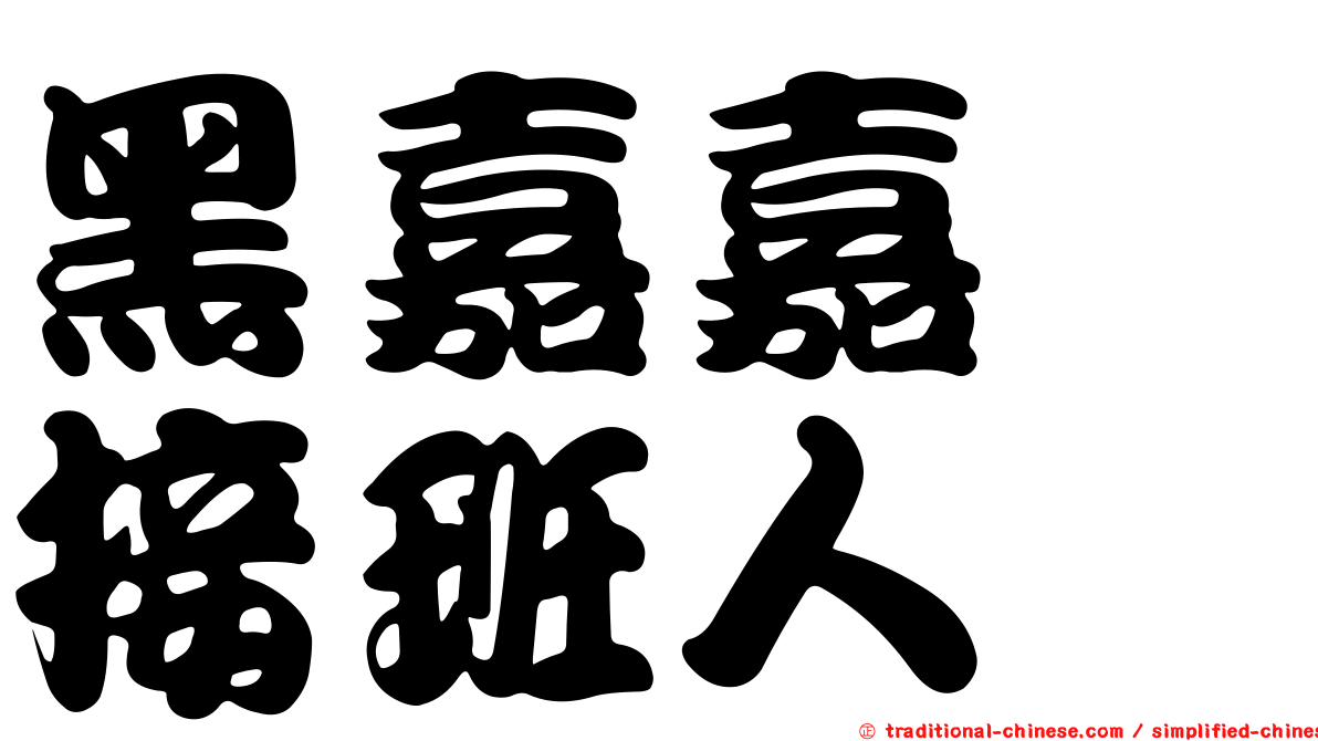 黑嘉嘉　接班人